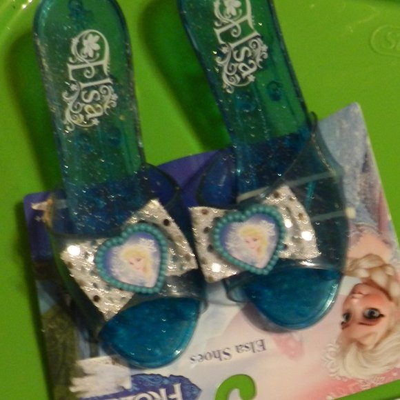 Disney Frozen Anna & Elsa Sparkle Shoes Toddlers Dressup Pretend roleplay NWT - Picture 8 of 15